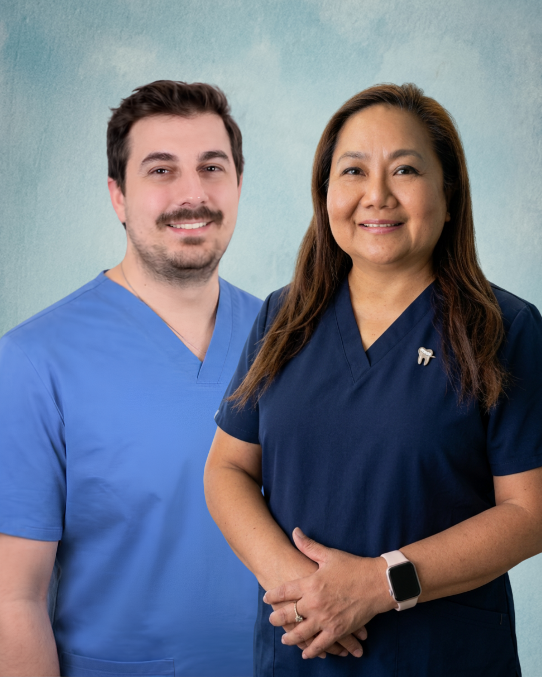 Dr. Mohamed Afifi and Dr. Francesca Barbin at Capital Dental Group