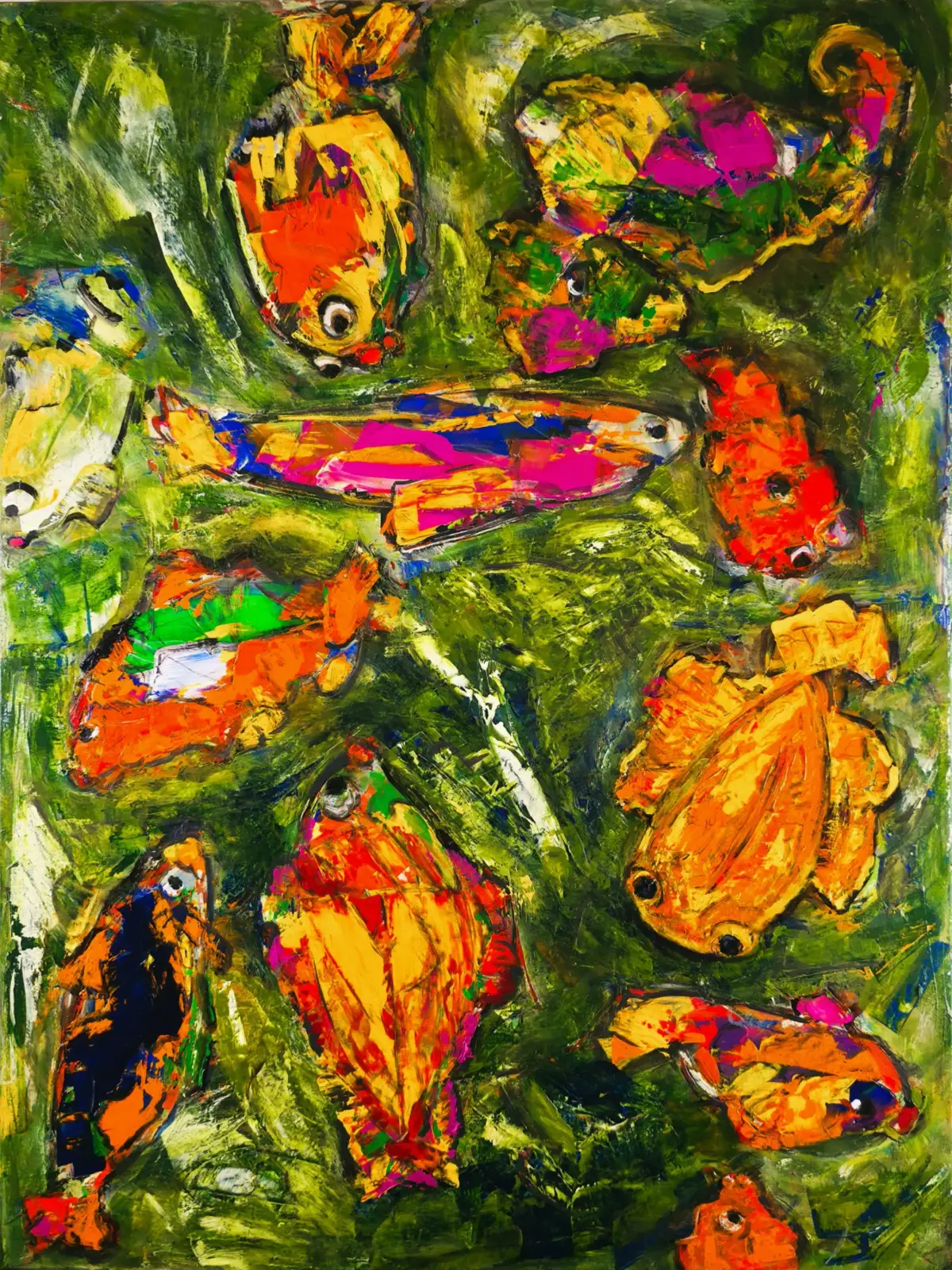 “The Fish” — painting by Tera Thornton on display at Capital Dental Group